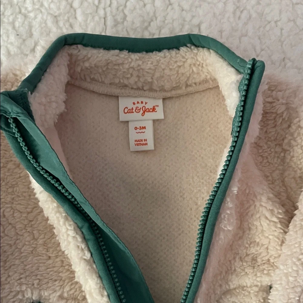 🦚3/$15🦚NWT Cat and Jack Baby Jacket Sherpa Size 0-3 Month